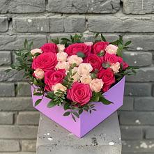 Цветочная композиция из Розы в коробке в Летней Ставке