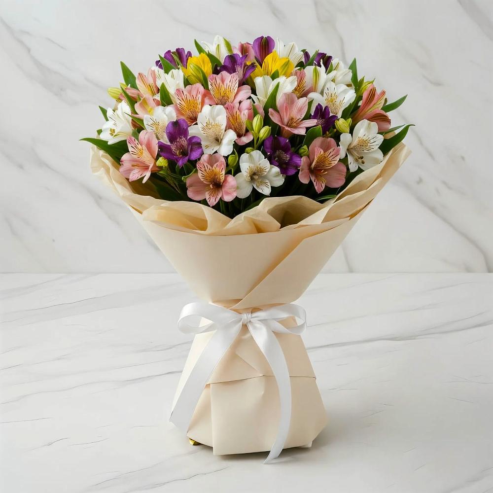 Букет цветов из: Альстромерии в Летней Ставке