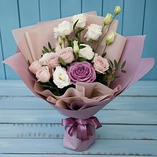 Букет цветов из:  Розы и Лизиантусы в Летней Ставке