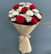 Букет цветов из:  Розы и Хризантемы в Летней Ставке