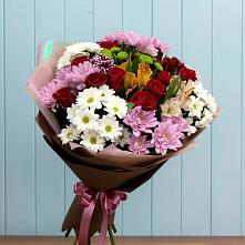 Букет цветов из:  Розы, Хризантемы и Альстромерии в Летней Ставке