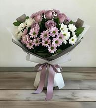 Букет цветов из:  Хризантемы и Розы в Летней Ставке