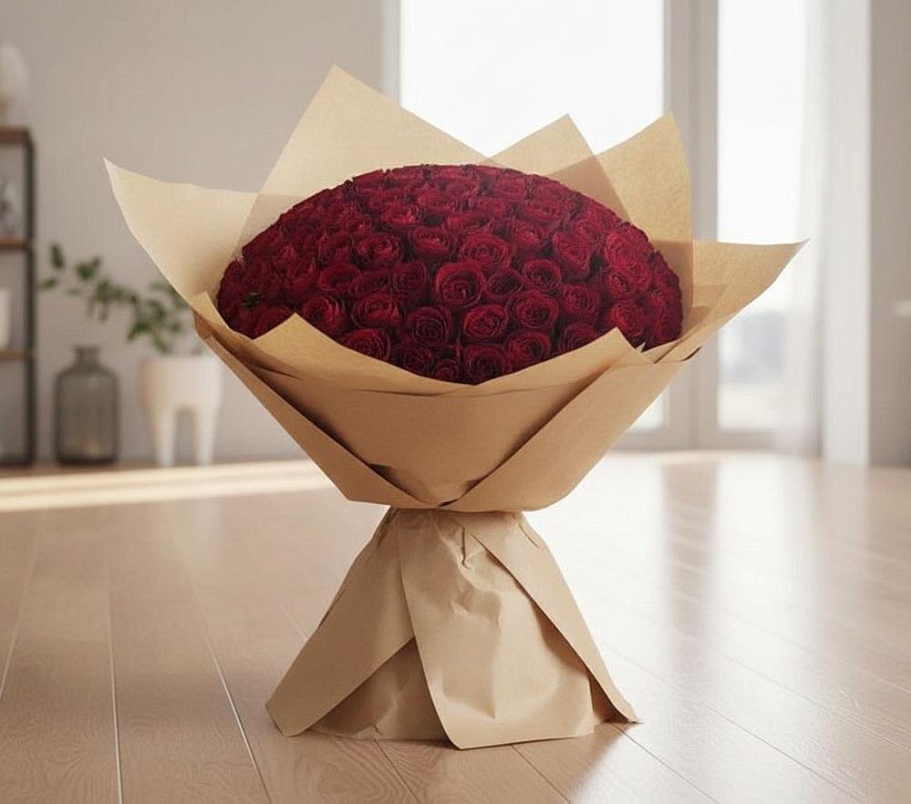 Букет 101 Красная роза в Летней Ставке