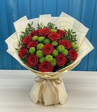 Букет цветов из:  Розы и Хризантемы в Летней Ставке