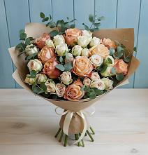 Букет цветов из:  Альстромерии и Розы в Летней Ставке
